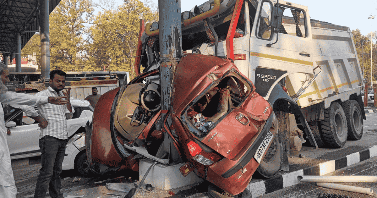Road Accident in Dehradun.