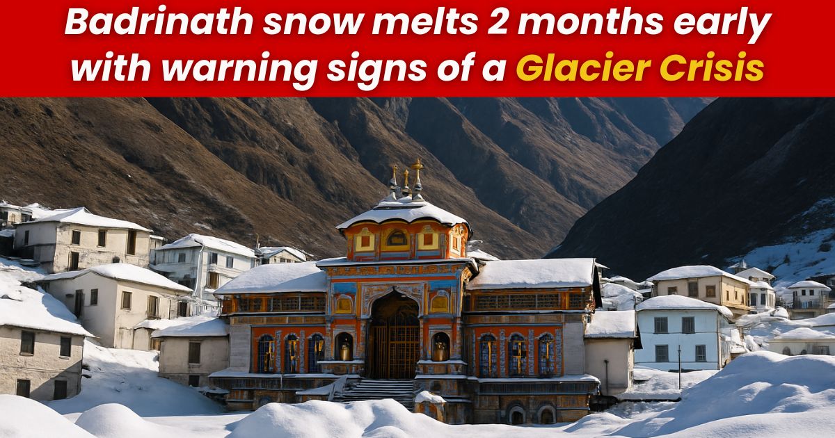 Badrinath snow melts
